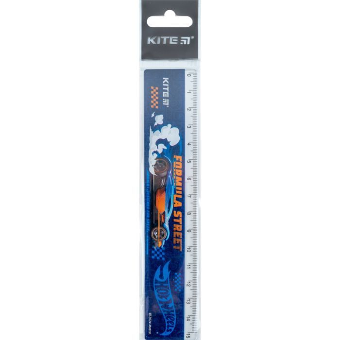 Линейка Kite Hot Wheels, 15 см (HW24-090) изображение 2