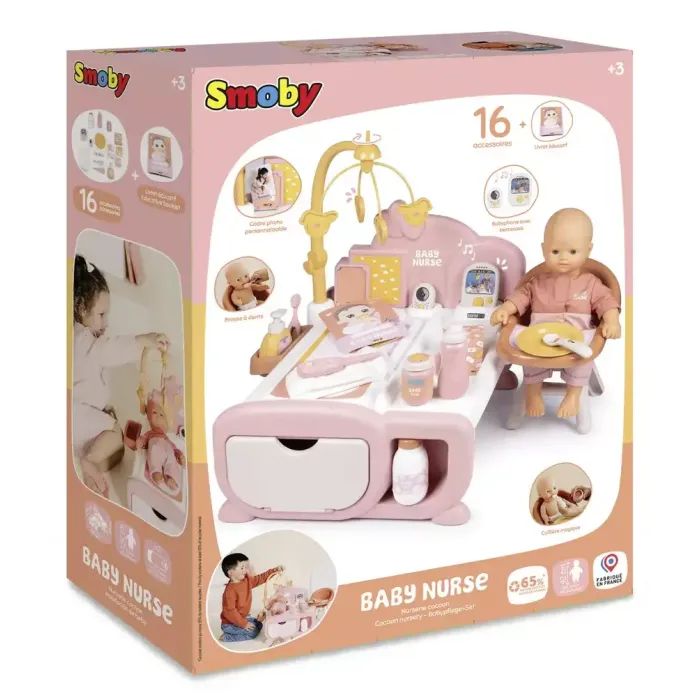 Игровой набор Smoby Игровой центр Беби Ньорс. Терракотовая пудра. Детская комната со звуковыми эффектами и аксессуар (7600220393) изображение 3