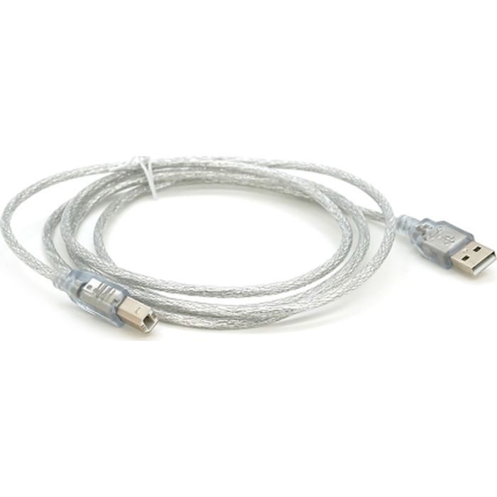 Кабель для принтера USB 2.0 AM/BM 1.8m transparent Voltronic (YT-AM/BM-1.8T) изображение 2