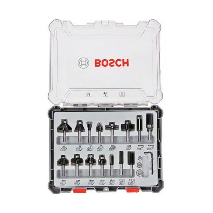 Набор фрез Bosch Professional комбинированных, 8мм, 15шт (2.607.017.472)