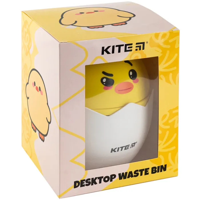 Кошик для паперів Kite Настільний контейнер для сміття, жовтий (K24-009-3) зображення 5