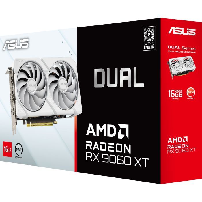 Видеокарта ASUS Radeon RX 9060 XT 16Gb DUAL WHITE OC (DUAL-RX9060XT-16G-WHITE) изображение 12