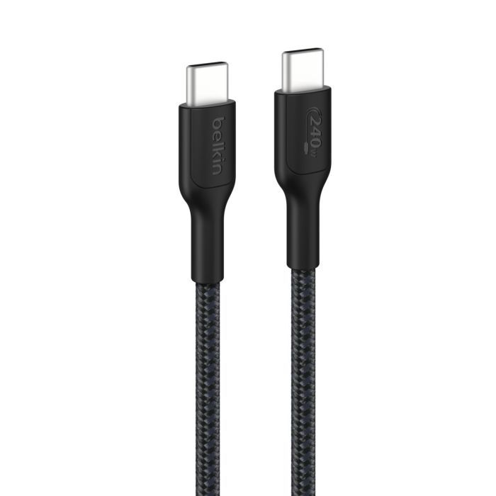 Дата кабель USB-C to USB-C 3.0m 240W black Belkin (CAB025HQ3MBK)