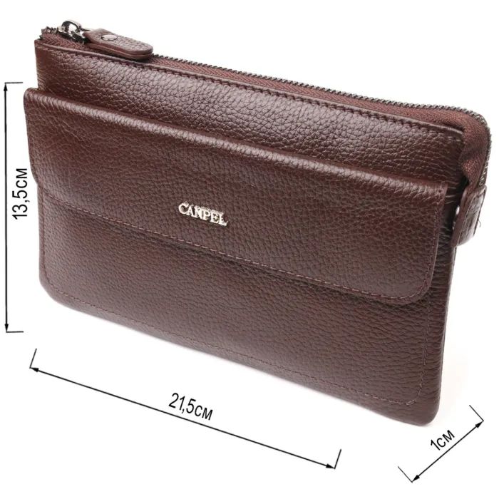 Сумка Canpellini З натуральної шкіри Коричнева (21548) зображення 3