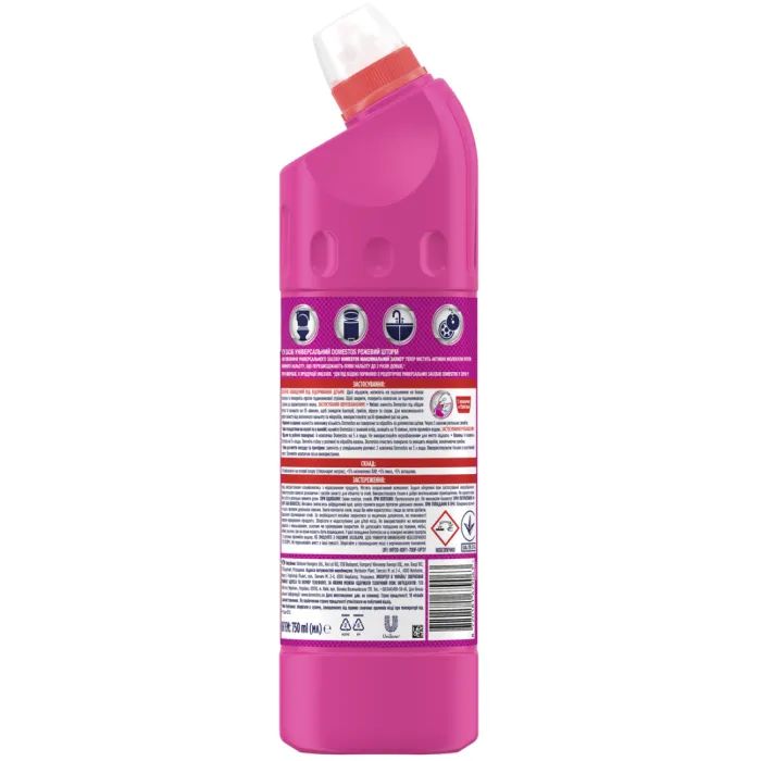 Рідина для чищення ванн Domestos Максимальний Захист Рожевий шторм 750 мл (8720181679063) зображення 2