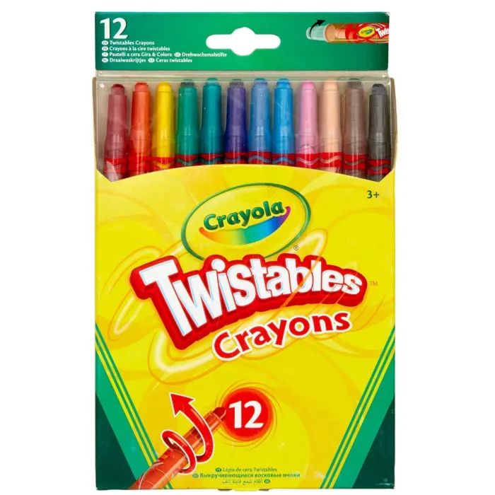 Карандаши цветные Crayola Твіст воскові, що викручуються, 12 шт (256319.024)