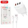 Зарядное устройство XO 1xUSB QC3.0 18W + 2xUSB 2.4A + cable USB-C white (L72-TC-WH) изображение 4