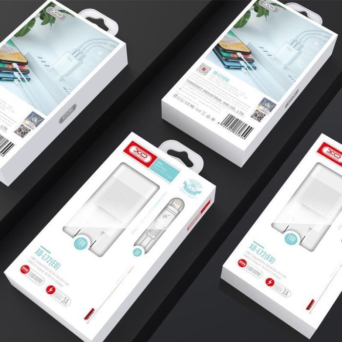 Зарядное устройство XO 1xUSB QC3.0 18W + 2xUSB 2.4A + cable USB-C white (L72-TC-WH) изображение 5