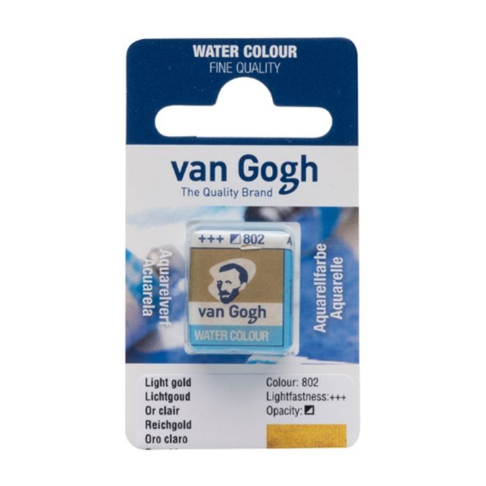 Акварельні фарби Royal Talens Van Gogh (802), Світле золото, кювета (8712079419585)