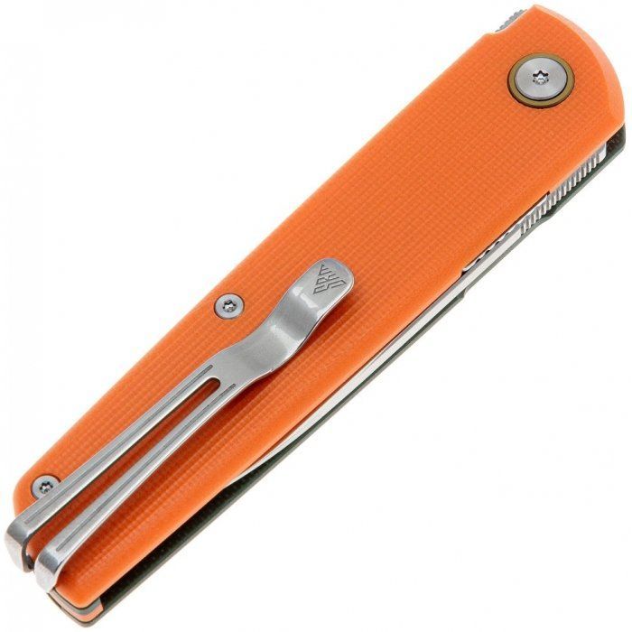 Нож SRM Qrick, Sandvik14C28N, G10, помаранчево-зелений (408L-GX) изображение 4