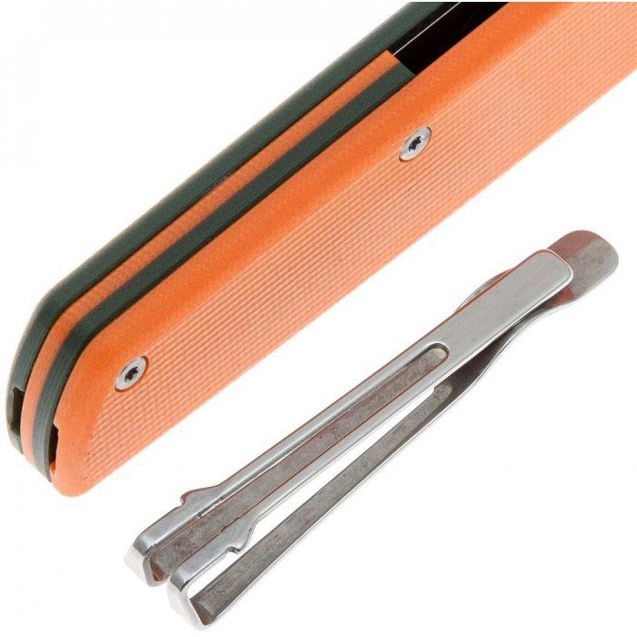 Нож SRM Qrick, Sandvik14C28N, G10, помаранчево-зелений (408L-GX) изображение 6