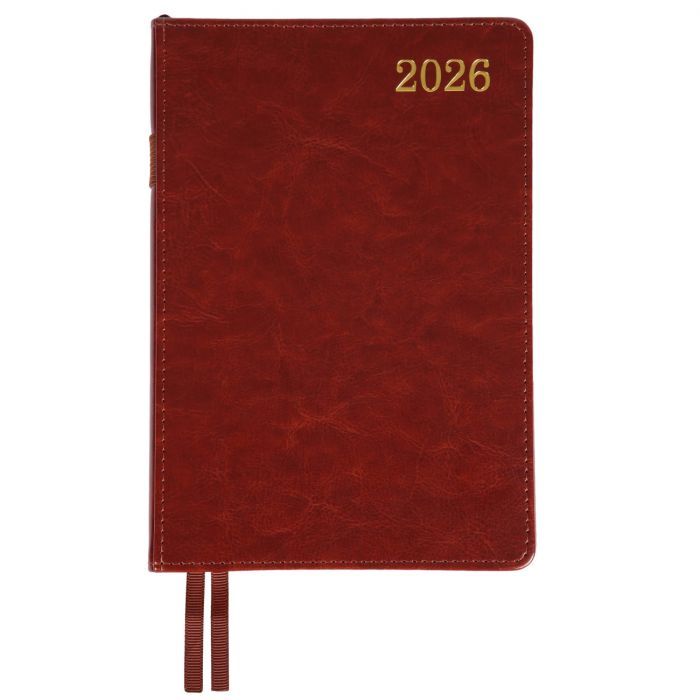 Тижневик Leo planner А5 датований 2026 "City", твердий, червоний, 368 сторінок (252666)