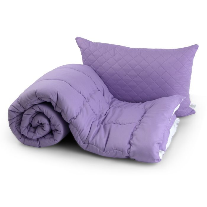 Ковдра Руно набір ковдра 140х205 + 1 подушка 50х70 силіконова Бузковий (К_924.52СЛ300_Бузковий) зображення 2