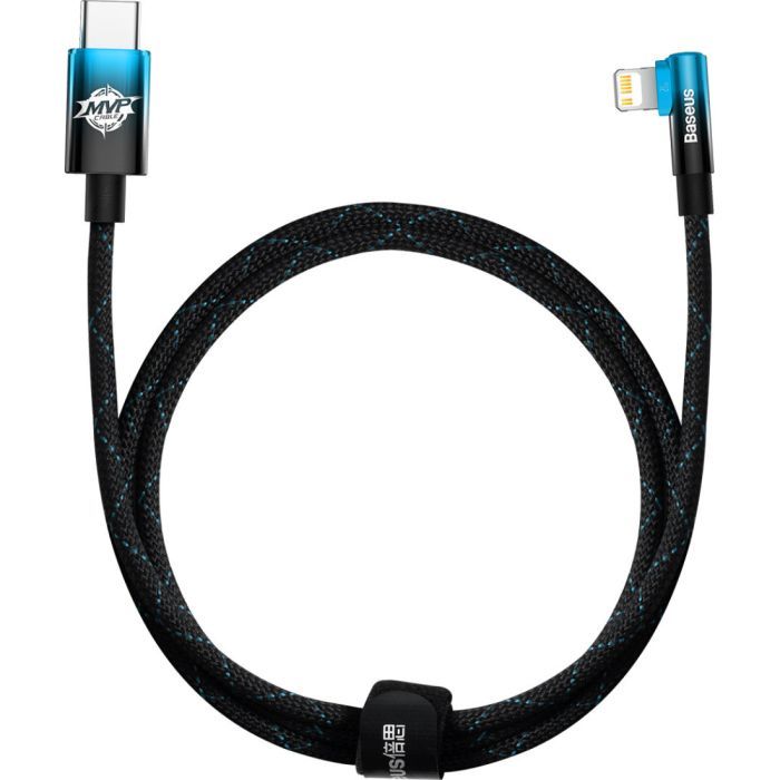 Дата кабель USB-C to Lightning 1.0m 20W 90° corner black Baseus (CAVP000201)
