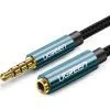 Кабель мультимедійний 3.5mm M to 3.5mm F 1.0m AV118 blue Ugreen (40673) зображення 3
