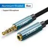 Кабель мультимедійний 3.5mm M to 3.5mm F 1.0m AV118 blue Ugreen (40673) зображення 7