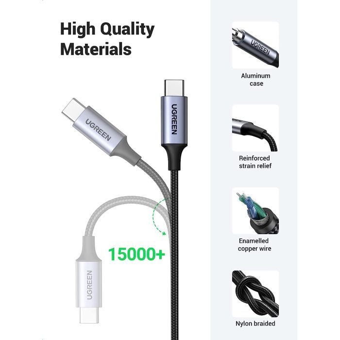 Кабель мультимедийный USB-C to 3.5mm M 1.0m CM450 Ugreen (20192) изображение 4