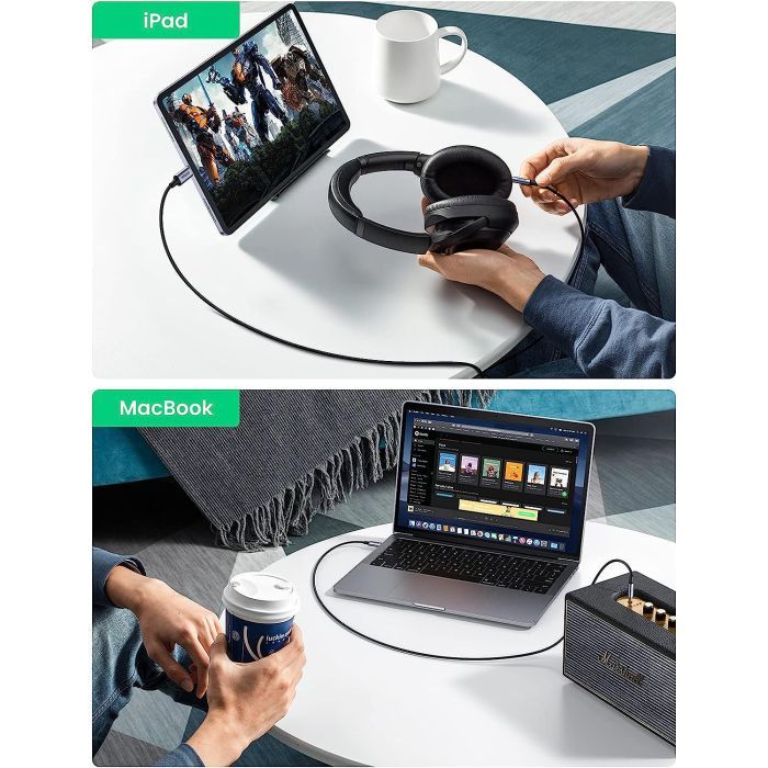 Кабель мультимедийный USB-C to 3.5mm M 1.0m CM450 Ugreen (20192) изображение 8