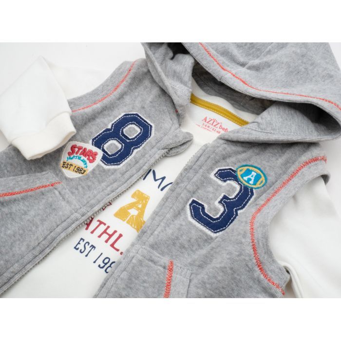 Набор детской одежды Aziz велюровый (3053-80B-creamred) изображение 4