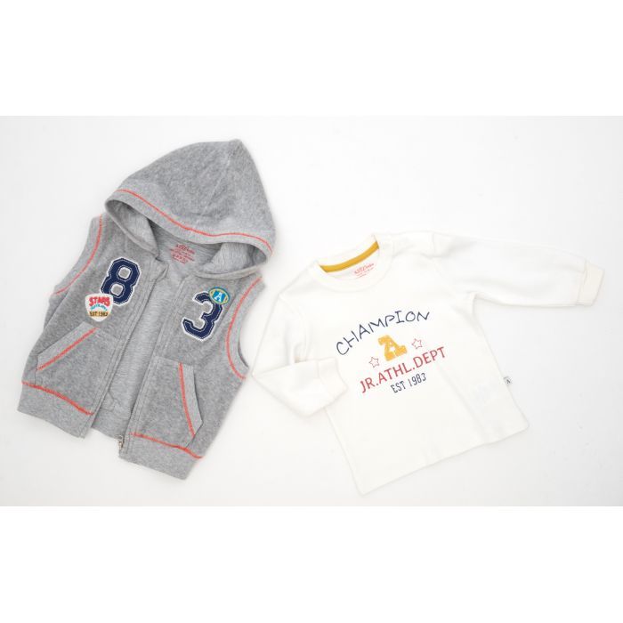 Набор детской одежды Aziz велюровый (3053-80B-creamred) изображение 5