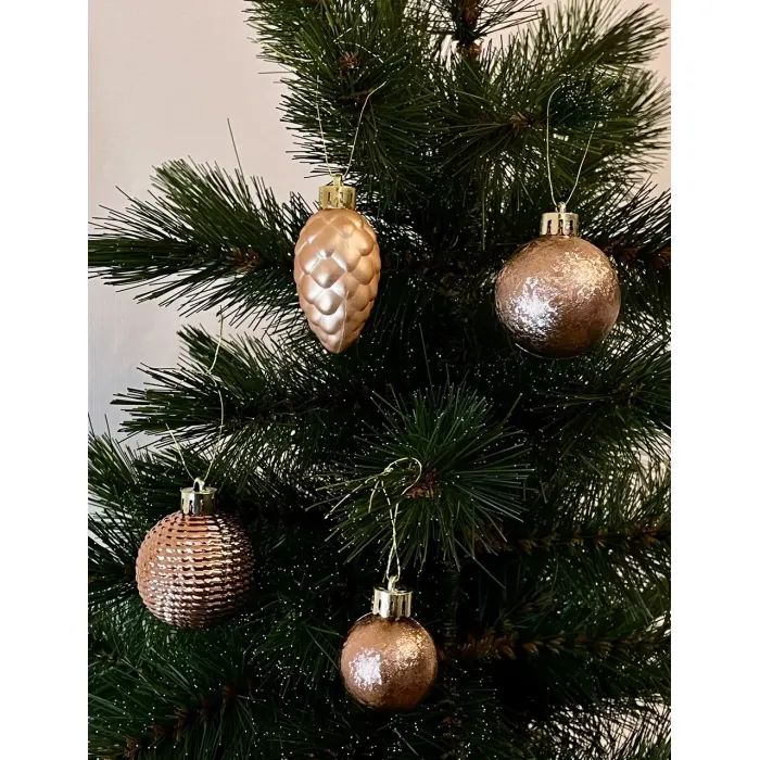 Елочная игрушка Chomik пластикові кульки компл. 31шт, 3см, рожево-пудрові (5900779877160_2) изображение 5