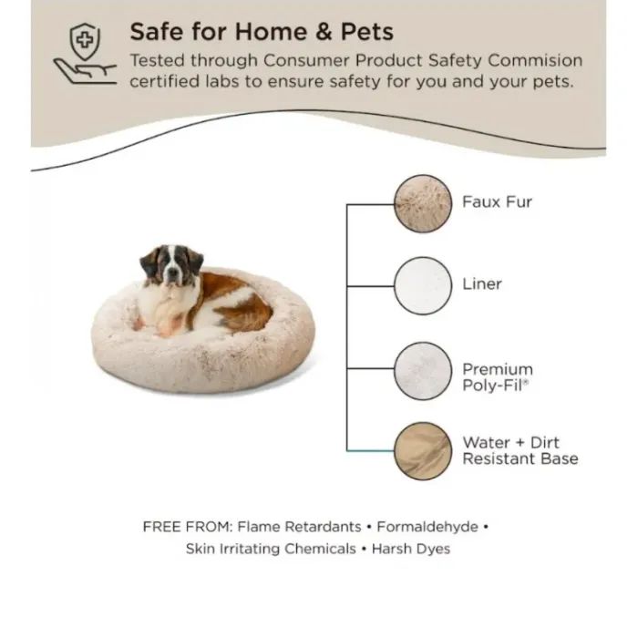 Лежак для животных Best Friends бежевая элегантность 114х114 см (0817403023815) изображение 3