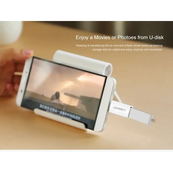 Переходник OTG USB 3.0 AF to USB-C US173 White UGREEN (30155) изображение 6