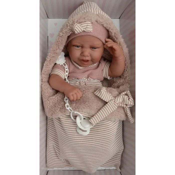 Пупс Antonio Juan Карла в одеяле с мягким виниловым телом 42 см (5081) изображение 9