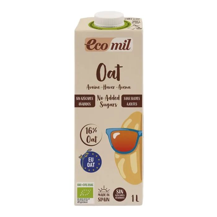 Молоко рослинне Ecomil Органічне з вівса без цукру 1 л (192512)