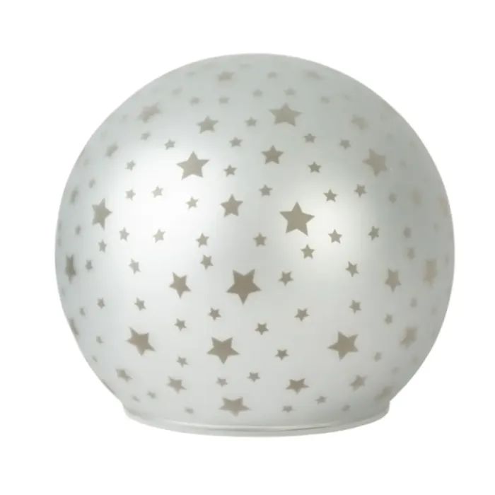 Украшение декоративное Chomik світильник Куля, скляний, LED 12x11см, білий (5900779881839)