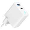 Зарядное устройство Gembird 1xUSB-C PD30W + 1xUSB QC3.0 LED white (TA-UC-PDQC30L-W-01) изображение 2