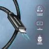 Дата кабель USB-C to USB-C 1.0m USB 2.0 PD 240W 5A black AXAGON (BUCM2-CM10AB) изображение 5