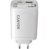 Зарядное устройство Canyon 1xUSB-C PD65W + 1xUSB QC3.0 + cable USB-C to USB-C white (CNS-CURC65ACW) изображение 4