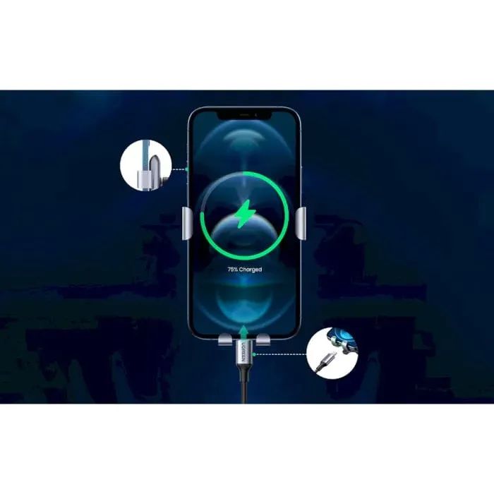 Универсальный автодержатель Ugreen LP274 Gravity Phone Holder for Round Air Vent Black (30401) изображение 5