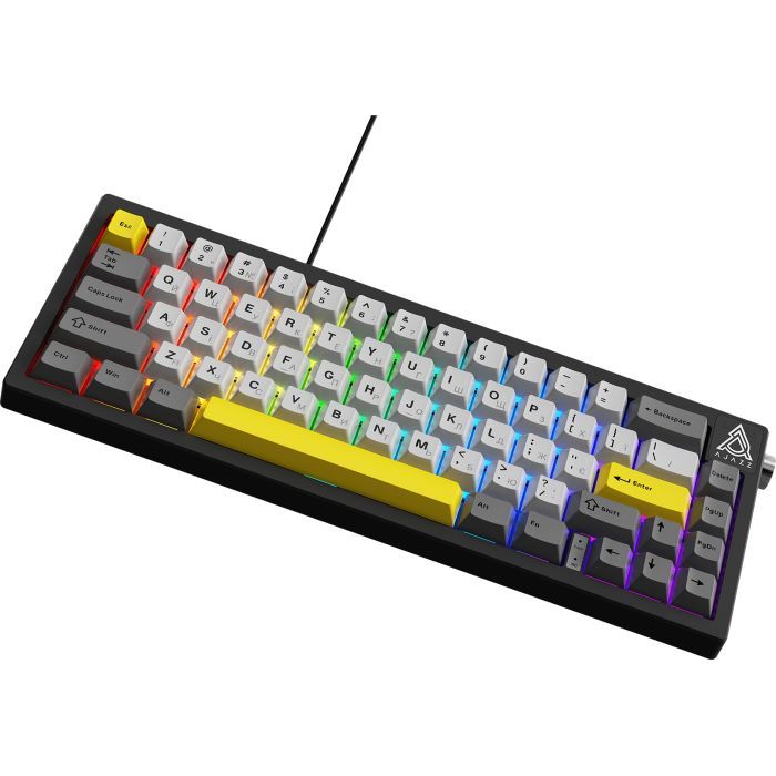 Клавиатура Ajazz AK650 Moon Yellow Switch USB UA Black/Grey/Yellow (AK650-MY-GWY) изображение 2