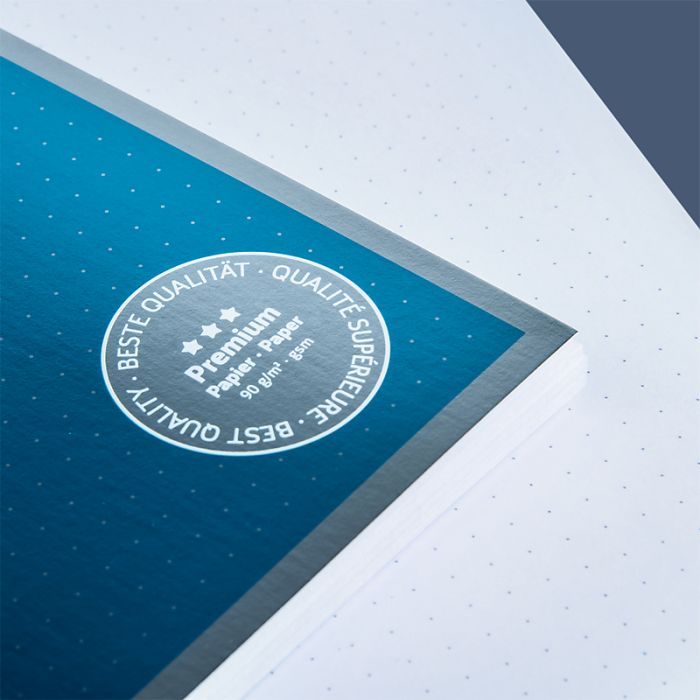 Книга записна Brunnen Коледж-блок А5 Premium металевий блиск, крапка, 80 аркушів (10-671 57) зображення 3