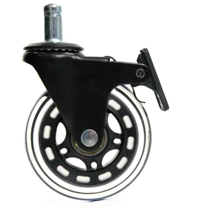 Ролик для кресла Аклас FI 11 бесшумный со стопором D-75, Прозрачный (00166280) изображение 3