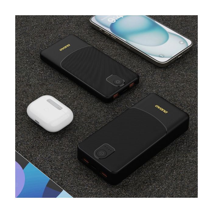 Батарея универсальная Dudao 10000mAh K10 12W, 2*USB-A, USB-C(IN), Black (6977196682164) изображение 5