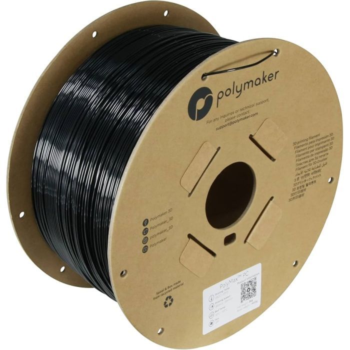 Пластик для 3D-принтера Polymaker PC PolyMax TOUGH 1,75mm 0,75kg BLACK (PC02001)