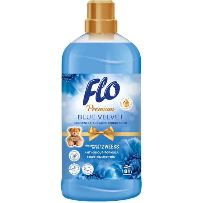 Кондиционер для белья Flo Premium Blue Velvet Концентрированный 1.8 л (5900948249040)