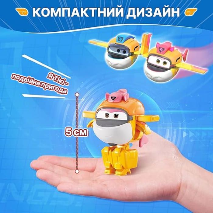 Фігурка Super Wings трансформер Transform-a-Bots Тікі (Tiki), 5 см (EU780059) зображення 9