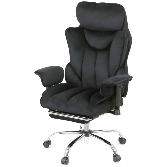 Офісне крісло Аклас Бамбетель RL 10093H (Оксамит Чорний) (00158596)