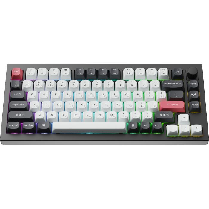 Клавіатура Keychron Q1 HE Magnetic Switch RGB UA Black (Q1H-M1-UA) зображення 2