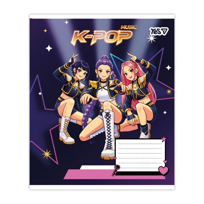 Зошит Yes K-POP musik А5 24 аркушів лінія (768953) зображення 2