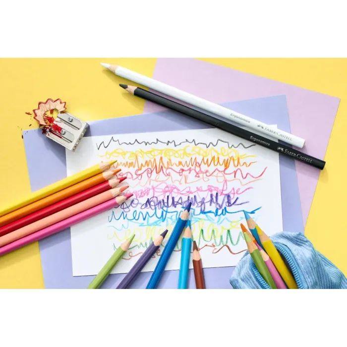 Карандаши цветные Faber-Castell Colour pencils Ergonomics, тригранні 24 кольора, (116544) (32851) изображение 5