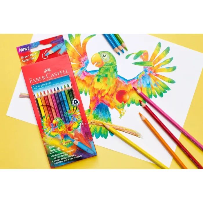 Карандаши цветные Faber-Castell Colour pencils Ergonomics, тригранні 24 кольора, (116544) (32851) изображение 8