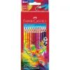 Карандаши цветные Faber-Castell Colour pencils Ergonomics, тригранні 24 кольора, (116544) (32851)