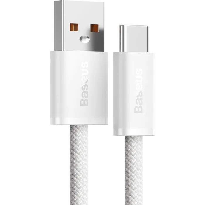 Дата кабель USB 2.0 AM to USB-C 2.0m 100W white Baseus (CALD000702) изображение 2