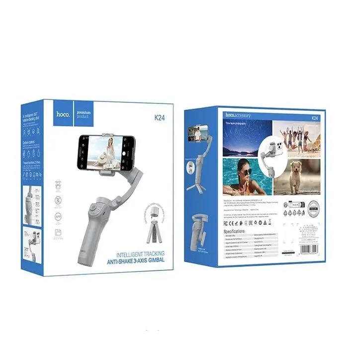 Стедикам HOCO K24 Support 3-axis smart gimbal Gray (6942007635547) изображение 6