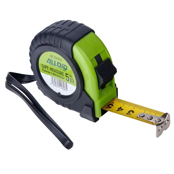 Рулетка Alloid Base, з фіксатором, 5м×19мм (MT-220519) зображення 2